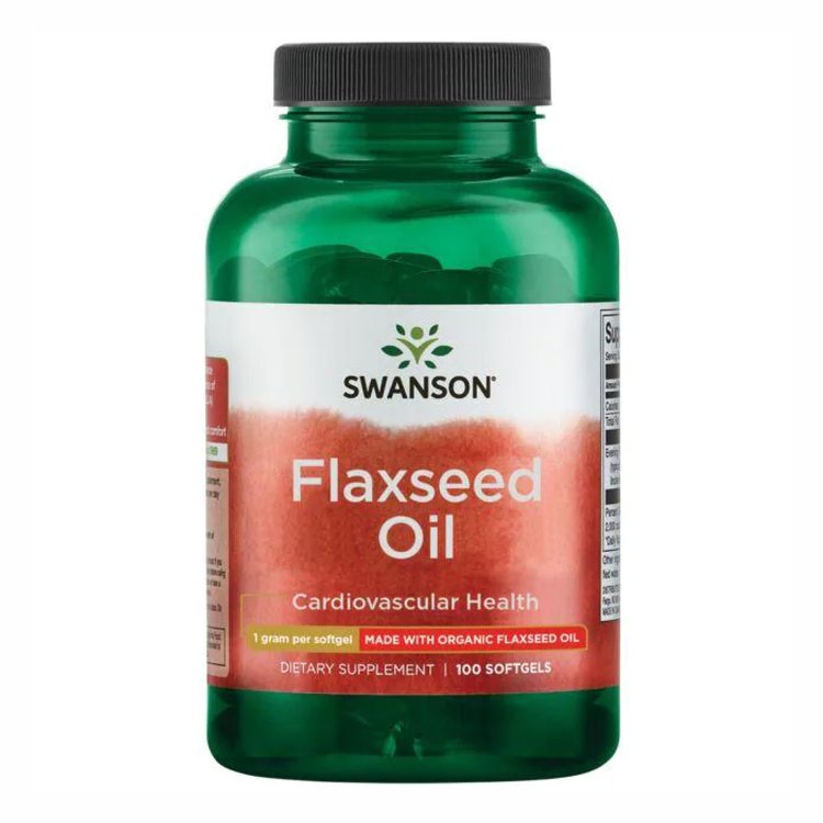 Лляна олія Swanson Flaxseed Oil 1 г 100 капсул