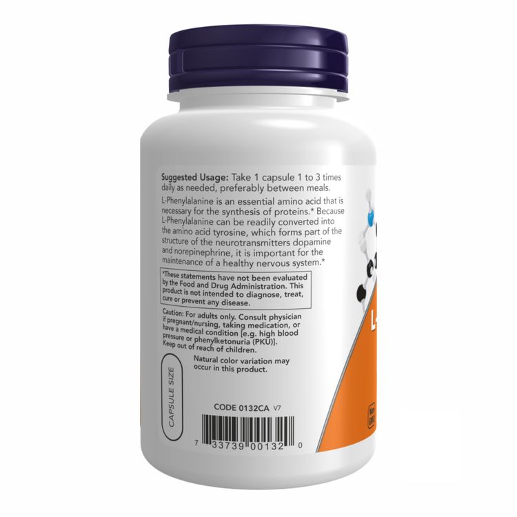 L-фенилаланин Now Foods L-Phenylalanine 500 мг 120 капсул