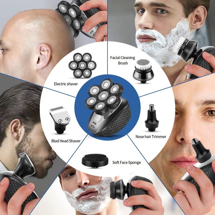 Электрическая бритва для бороды и тела с насадками