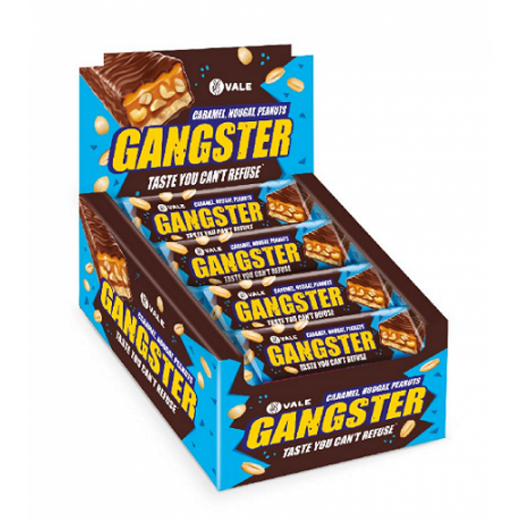 Батончик VALE Gangster Grisp X3-MAX Карамель-Арахис 20x100 г