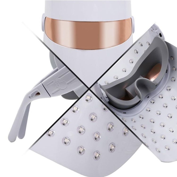 Светодиодная LED маска для фотодинамической терапии 3 цвета