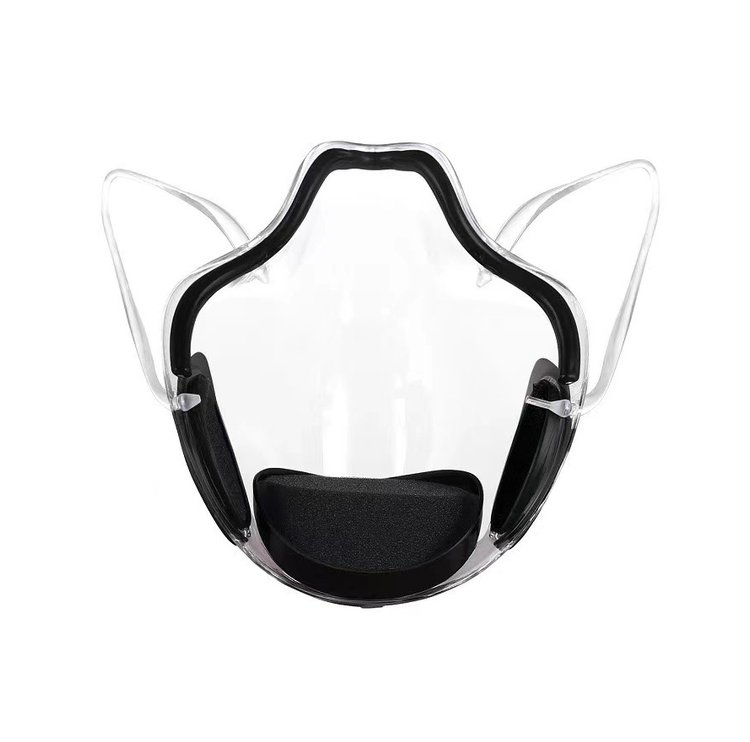 Защитная маска для лица Черная прозрачная