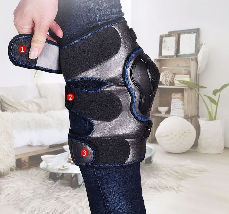 Вибрационный массажер бандаж на коленный сустав с нагревом до +65С