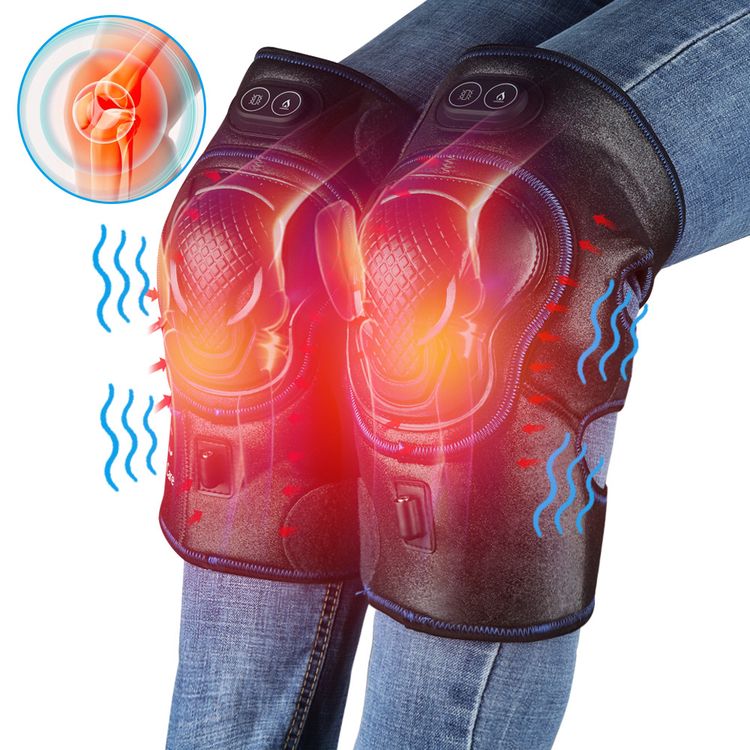 Вібраційний масажер бандаж на колінний суглоб із нагріванням до +65С