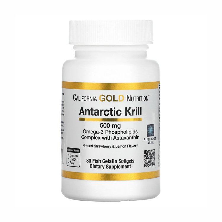 Омега-3 из криля California Gold Nutrition Antarctic Krill 500 мг 30 капсул