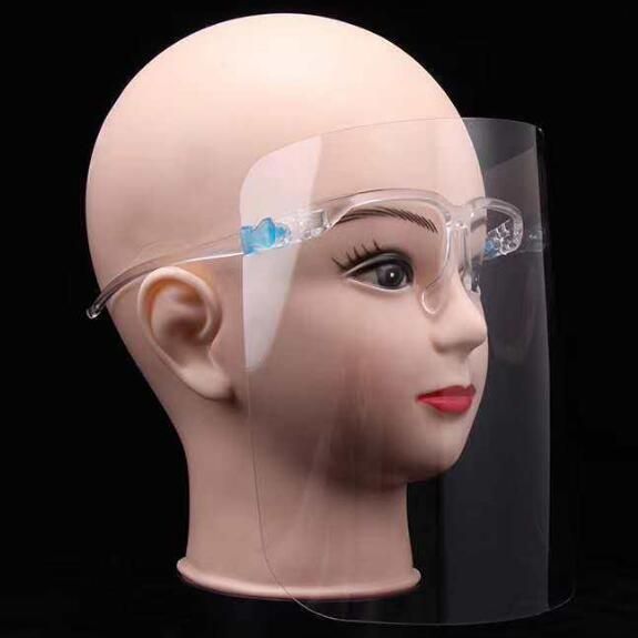 Захисний екран щиток для обличчя прозорий кріплення окуляри