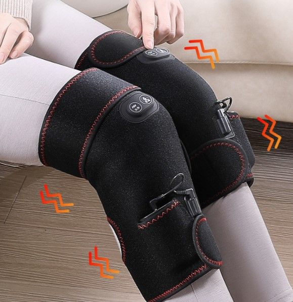 Вибрационный массажер бандаж на коленный сустав с инфракрасным подогревом 6