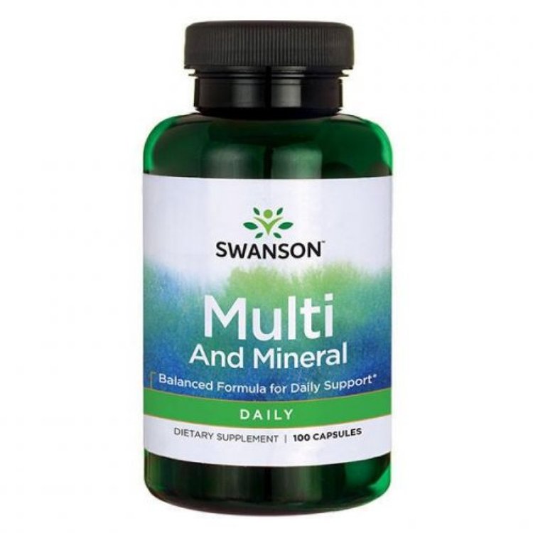 Мультивитамины и минералы ежедневные Swanson Multi and Mineral 100 капсул