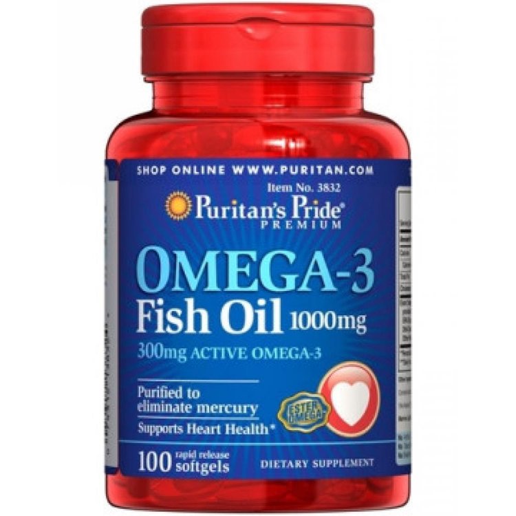 Омега-3 жирні кислоти Puritans Pride Omega 3 1000 мг 250 капсул
