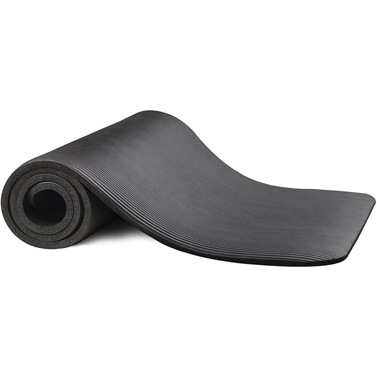 Толстый каучуковый коврик для фитнеса и йоги нескользящий 10 мм