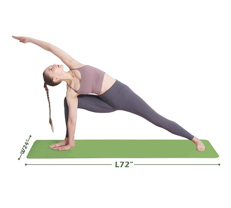 Двухслойный коврик для фитнеса и йоги Зеленый нескользящий 6 мм 3
